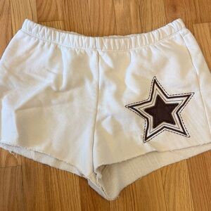PacSun White Star Patch Shorts